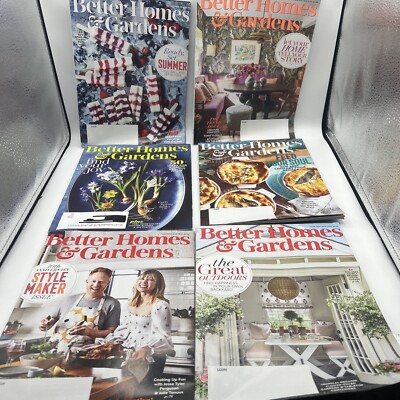 Lot of 6 Better Homes & Gardens Magazines Feb., Mar., May, Jun.,Jul., Sep. 2021-image