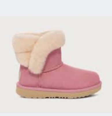 NEW UGG Saniya Shearling Collar Boots Pink Walker US7/UK6/EU23.5 (1153637T)-image