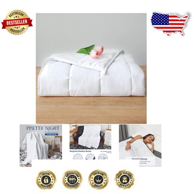 Heavyweight White Weighted Blanket 48