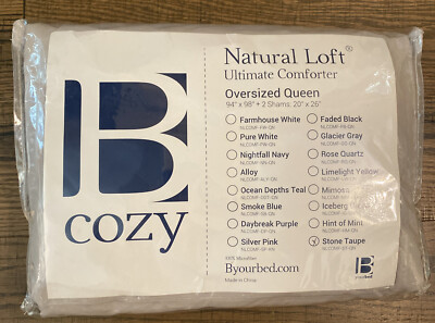 B Cozy Natural Loft Ultimate Duvet Comforter Oversized Queen Stone Taupe-image