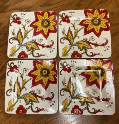 Pier 1 Imports Square Dinner Plates Carynthum 10 3/4