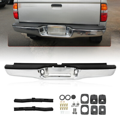 Fit For 1995-2004 Toyota Tacoma Truck Complete Steel Rear Step Bumper Assembly-image