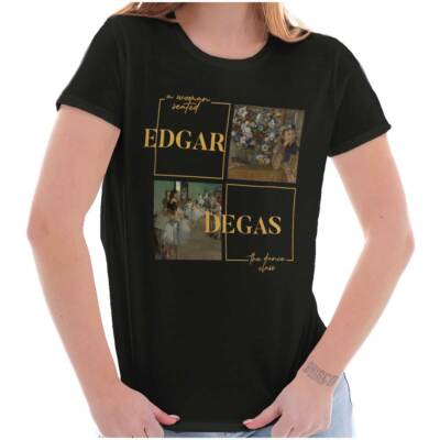 Edgar Degas Modern Art Paintings Dance Class Womens Top Junior Graphic Tee-image