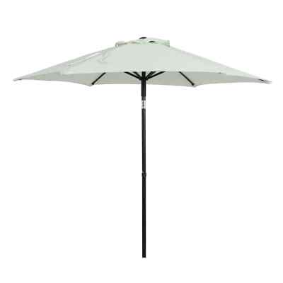 Better Homes & Gardens 7.5' Green Ticking Stripe Push-Up and Tilt Patio Umbrella-image