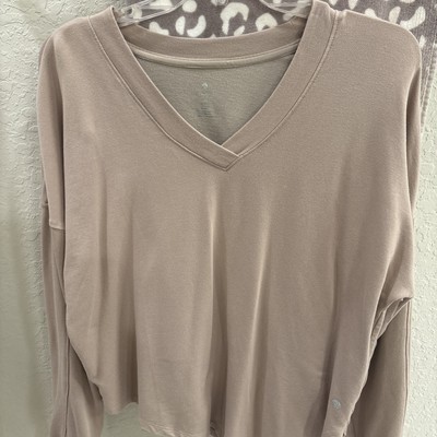 Apana Women’s Sweatshirt Small NUDE Turtleneck/ Cowl Warm Cozy Fleece-image