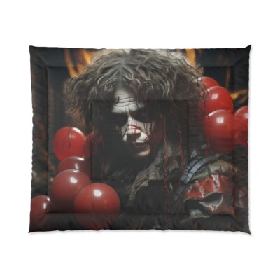 King Size Comforter Haunted House Clown Scary Horror Halloween Insane Metal Band-image