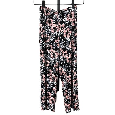 Cozy Rozy Floral Print Pajama Pants Black S-image