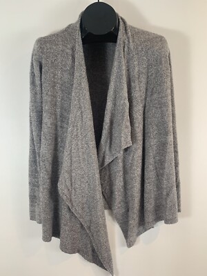 Barefoot Dreams Bamboo Chic Lite Soft Gray Calypso Cardigan Sweater Size S/M-image