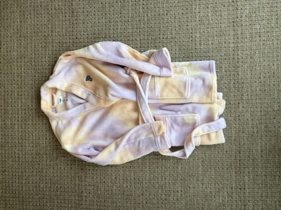 Pink Victorias Secret Womens Multicolor Tie Dye Cozy Robe Tie  XS/S-image