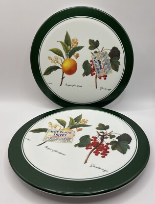 Design Imports Italian Fruit Melamine Hot Plate Trivet Made Italy Set of 2-image
