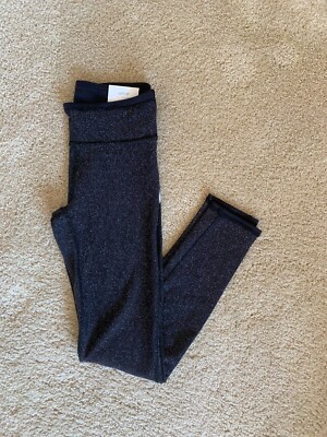 Aerie Sparkled Black Mid-Rise Leggings, size S, NWT-image
