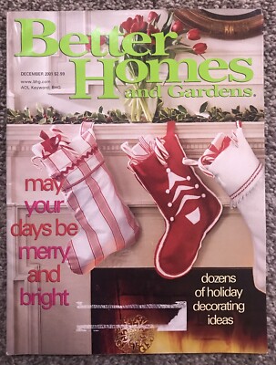 Vintage December 2001 Better Homes and Gardens Magazine Christmas Holiday-image