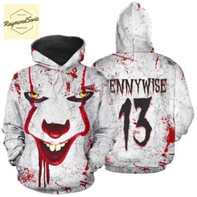 Pennywise 3D HOODIE Mother Day Gift All Over Print Best Price Us Size-image