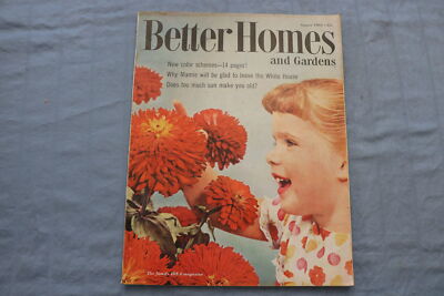 1960 AUGUST BETTER HOMES AND GARDENS MAGAZINE - NEW COLOR SCHEMES COVER - E 9682-image