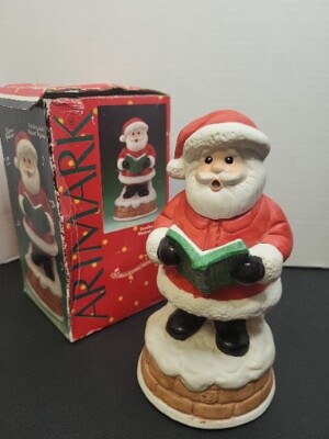  Vintage  Holiday Artmark Wind Up Santa, Caroling MUSICAL SANTA-image