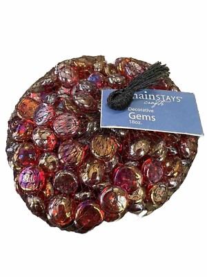 Mainstays Crafts Decorative Red Glass Beads Gems Vase Filler Crafts-image