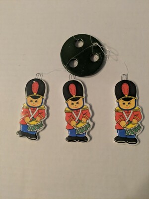 Vintage Russ Berrie Co. Porcelain / Ceramic Christmas Soldier Wind Chime Taiwan-image