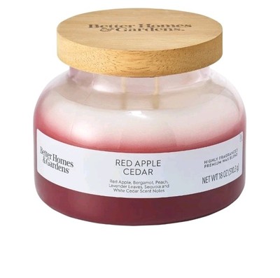 Better Homes & Gardens Red Apple Cedar Scented 2-Wick 18oz Ombre Bell Jar Candle-image