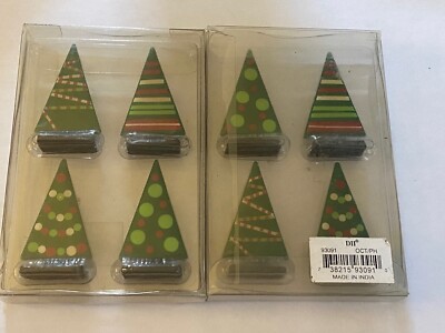 2 DII Design Imports Mini Christmas Trees Flat Metal Glossy Enamel 4 Pack-image