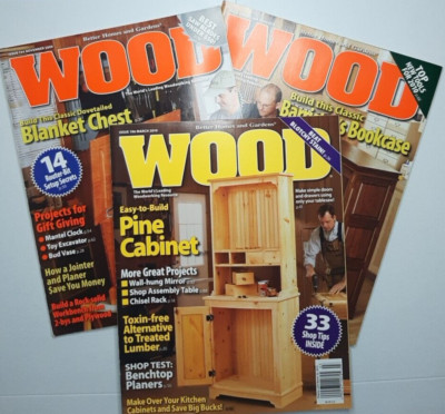 Wood Magazine Lot of 3 Issues 2009-10 Better Homes Gardens Furniture DIY Project-image