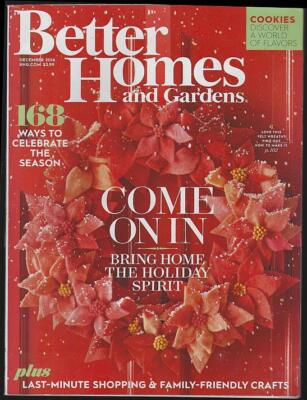 Better Homes and Gardens Magazine December 2016 Holiday Spirit Poinsettias-image