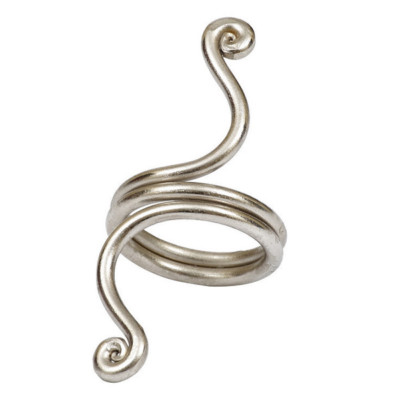 Design Imports SIlver Twist Napkin Ring (321278)-image