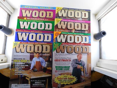 Price Reduced Wood Magazine Lot of 8 Issues #69-76 Woodworking Projects Hobbies-image