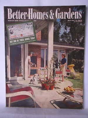 July 1944 WW2 Better Homes & Gardens Magazine Shredd Ralston, Chevrolet, Swift's-image