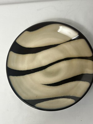 Pier 1 Zebra Dishes Salad Plate Animal Print Quality-image