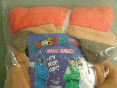 BEDS KLOTHES CHILDREN ULTRA SOFT COZY MOOSH HODDED FULL SLEEVES BLANKET 25 X 27