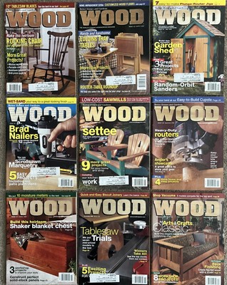 Vintage 2000 Better Homes & Gardens WOOD Magazine 121-129 Lot Of 9 Complete Year-image