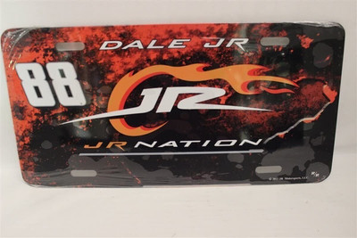 Dale Earnhardt #88 Jr NASCAR Metal Auto Tag License Plate, Nation Design,...-image