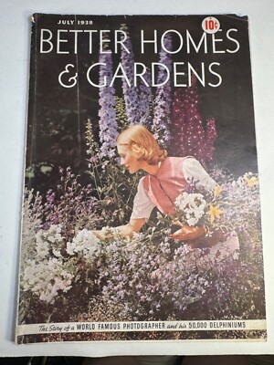 1938 JULY BETTER HOMES & GARDENS MAGAZINE RECIPES ADS HOMEMAKER TIPS GARDENING-image