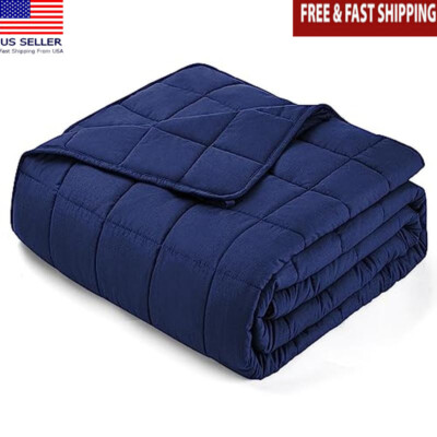 Cooling Weighted Blanket 12lbs Adults Breathable Machine Washable Gift Idea New-image