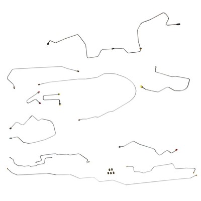1995-99 Chevrolet Tahoe GMC Yukon 2 or 4 Door Complete Brake Line Kit Stainless-image