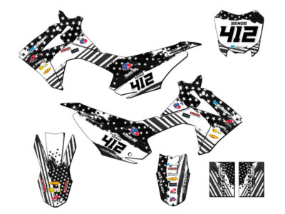 2013-2018 CRF 110 MERICA Grey Senge Graphics Kit Compatible with Honda-image