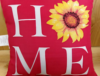 Sunflower Love Outdoor Pillow Mainstays Flower Indoor Doublesided Detailed Throw-image