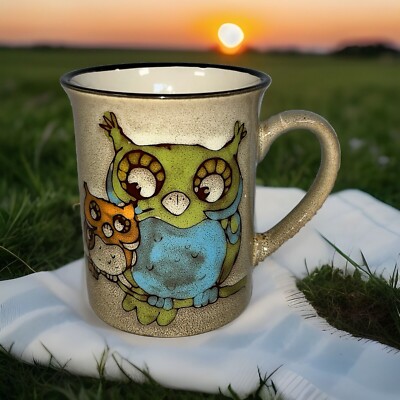 Pier One Owl Buddy Mug Pier 1 Imports Large 16 oz Coffee Mug Mama and Baby Owl-image