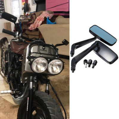8/10mm Motorcycle Rearview Mirrors Black For Honda Ruckus Suzuki Yamaha Triumph-image