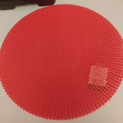 Placemats Mainstay Round Trim Table Mats 4 (Red)  16