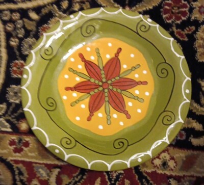 Pier 1 Imports Starflower  Hand Painted Ironstone 8-1/4