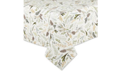Design Imports CAMZ13316 52 X 52 in. Sparkle Sprigs Printed Tablecloth-image