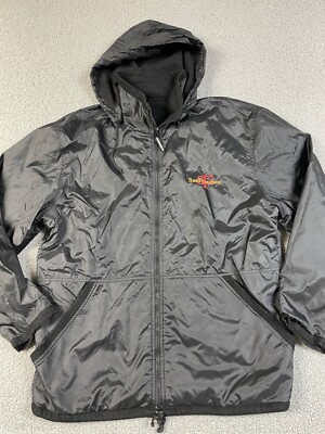Vintage 90s San Francisco black Fleece Zip up wind breaker size XL-image