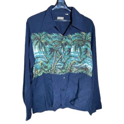 Vintage Long Sleeve Shirt Aloha EAST WIND SUNSURF Rayon Used-image