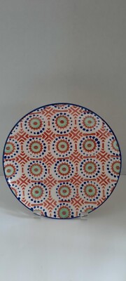 Pier 1 Imports Hand-Painted Stoneware Dining Lily Pattern Salad Plates X3 Used-image