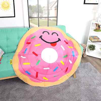 Donut Weighted Blanket, Cozy, Thick, Soft, Cloud-Like Coral Fleece, Calming-image