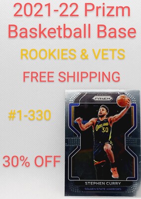 2021-22 PRIZM Basketball Base Vets & Rookies COMPLETE YOUR SET  #1-330-image