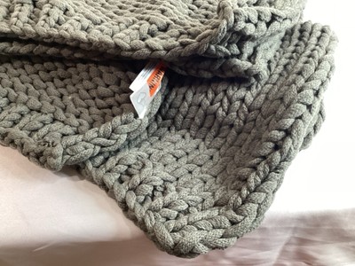 Chunky Knit Throw Blanket Braided, Soft & Cozy IENJOY home -image