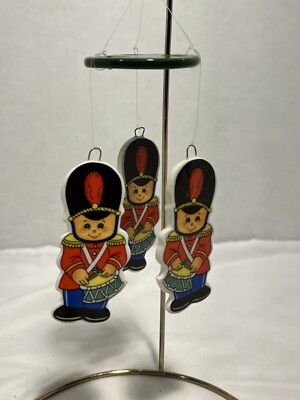 Vintage Russ Berrie Co. Porcelain / Ceramic Christmas Soldier Wind Chime Taiwan-image
