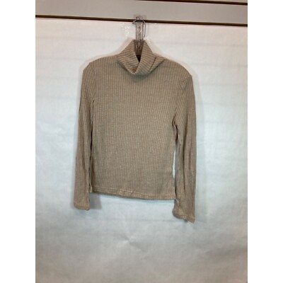 Chic Knit Elegance: Large Tan Women's Sweater - Cozy Comfort & Timeless Style-image